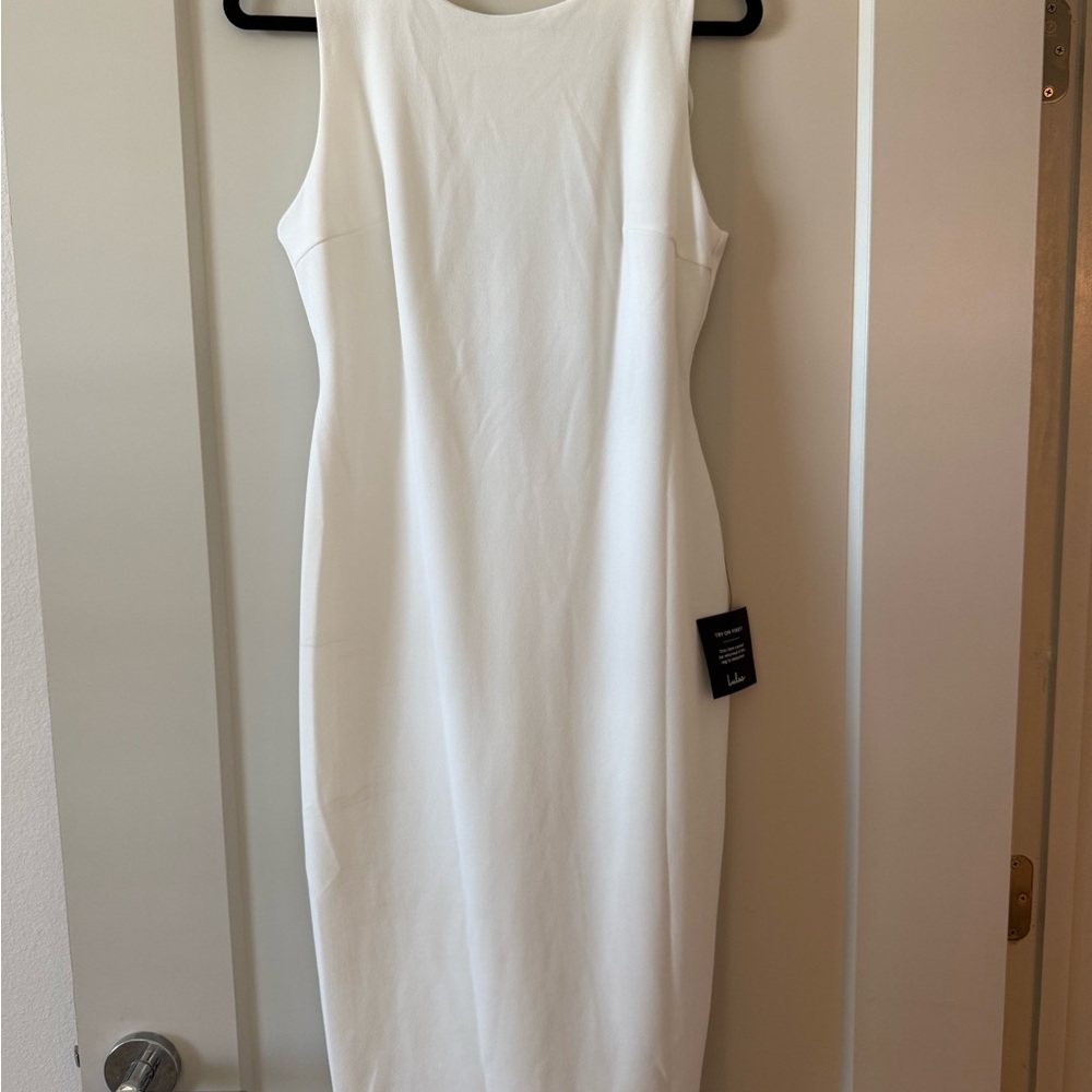 Lulu's Classic White Midi Dress
